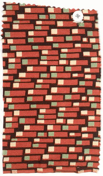 Textile sample, from the ¦Franko Prints¦ series, Joseph Urban (American (born Austria), Vienna 1872–1933 New York), Silk 