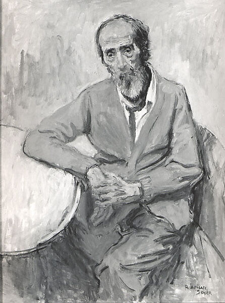José de Creeft, Raphael Soyer (American (born Russia), Borisoglebsk 1899–1987 New York), Oil on canvas 