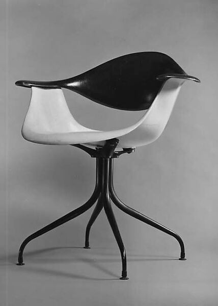 "Swaged-Leg" Armchair, Charles Pollock (American, Philadelphia, Pennsylvania 1930–2013 New York), Fiberglass-reinforced polyester, steel 