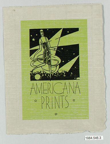 to exhibition showing prints at the Art Center, 65 East 56th Street, New York, November 7-14, 1925