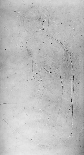 Seated Nude, Amedeo Modigliani (Italian, Livorno 1884–1920 Paris), Graphite on paper 