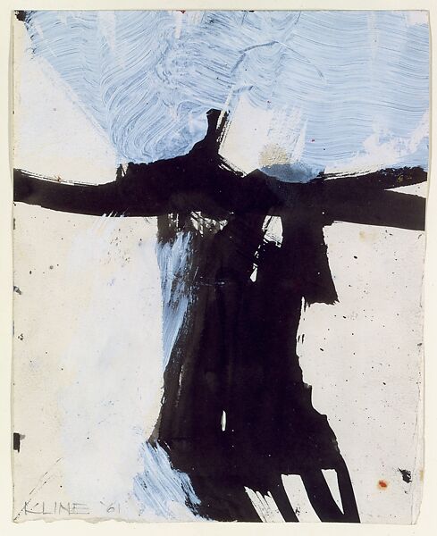 Study for "Flanders", Franz Kline (American, Wilkes-Barre, Pennsylvania 1910–1962 New York), Ink and oil on paper 