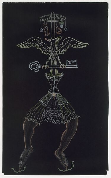 Cadavre Exquis, André Breton (French, Tinchebray 1896–1966 Paris), Colored pencil on paper 