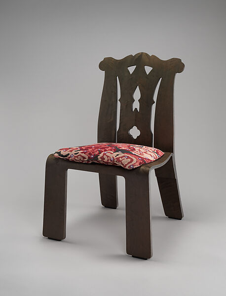 #662 "Chippendale" Chair, Robert Venturi (American, Philadelphia, Pennsylvania 1925–2018 Philadelphia, Pennsylvania), Molded plywood with laminated finish, upholstery 