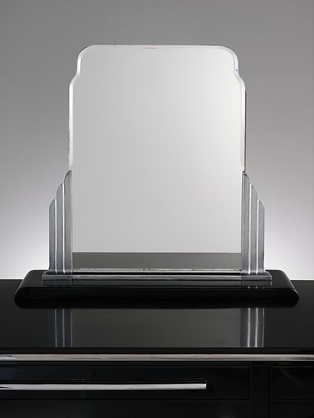Mirror, Norman Bel Geddes (American, Adrian, Michigan 1893–1958 New York), Glass, aluminum, enameled steel 