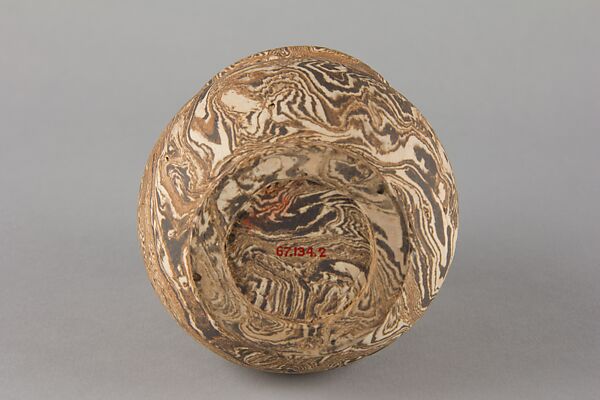 Vase, Stoneware with marbelized clay, China