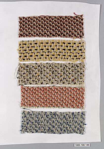 Bauhaus Archive, Unknown Designer, Weaving samples on paper