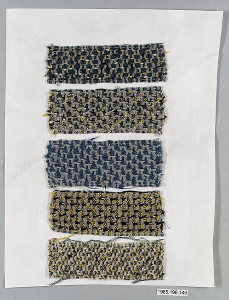 Bauhaus Archive, Unknown Designer, Weaving samples on paper