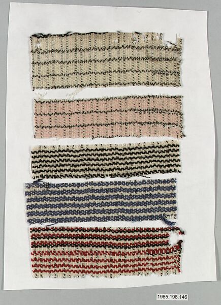 Bauhaus Archive, Unknown Designer, Weaving samples on paper
