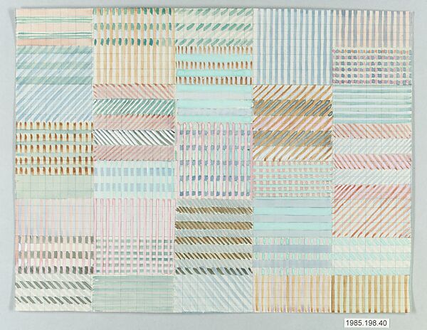 Design for Textile (Bauhaus archive), Gunta Stölzl (German, Munich 1897–1983 Zurich, Switzerland), Watercolor 