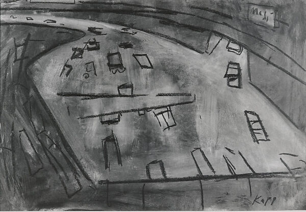 Lincoln Tunnel, David Kapp (American, born 1953), Oilstick on paper 
