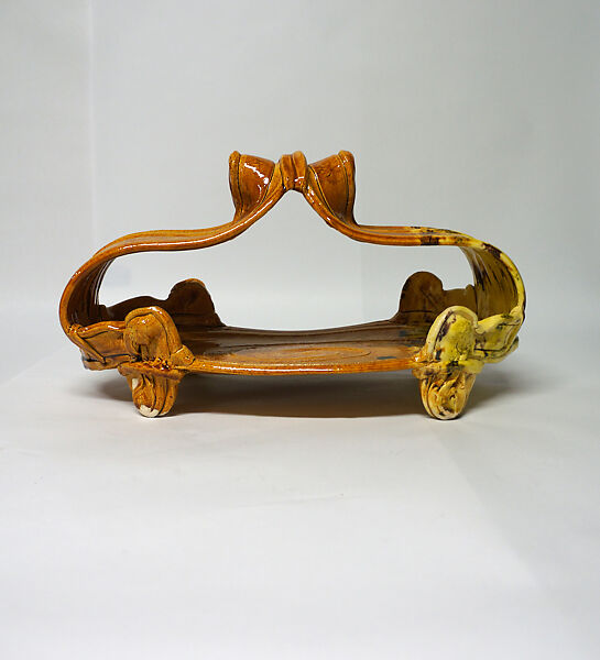 Water tray, Betty Woodman (American, Norwalk, Connecticut, 1930–2018 New York), Glazed white earthenware 