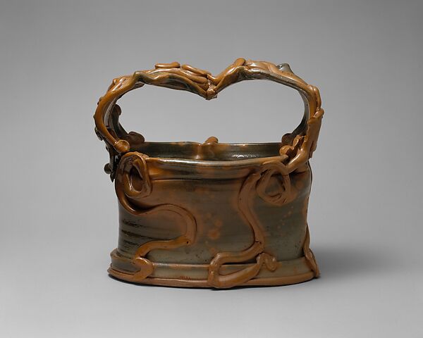 Basket, Betty Woodman (American, Norwalk, Connecticut, 1930–2018 New York), Montelup clay with transparent glaze