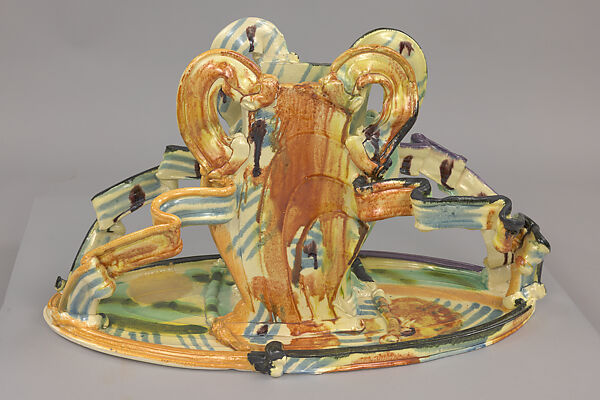 Napkin holder, Betty Woodman (American, Norwalk, Connecticut, 1930–2018 New York), White earthenware with transparent glaze