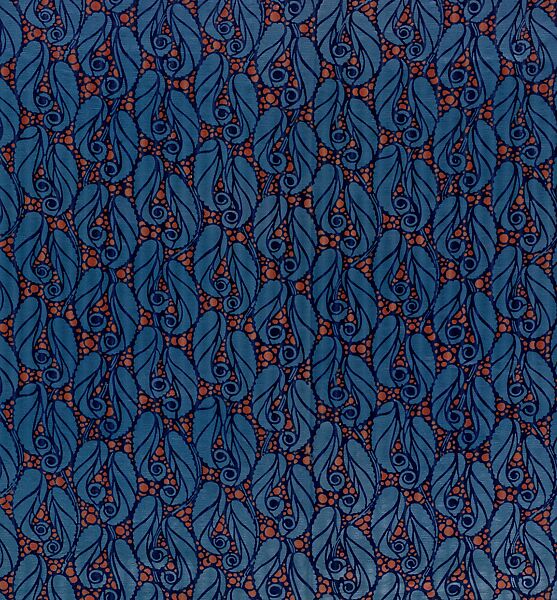 Textile length, Unknown Designer, Printed silk and cotton, French 