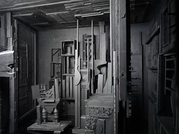 Mrs. N's Palace, Louise Nevelson (American (born Ukraine), Kiev 1899–1988 New York), Painted wood, mirror