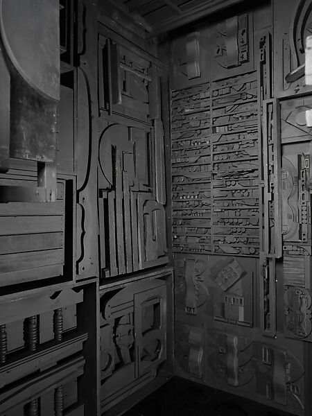 Mrs. N's Palace, Louise Nevelson (American (born Ukraine), Kiev 1899–1988 New York), Painted wood, mirror