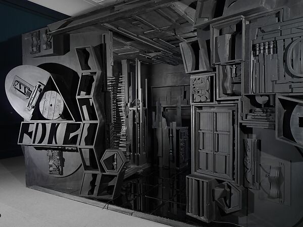 Mrs. N's Palace, Louise Nevelson (American (born Ukraine), Kiev 1899–1988 New York), Painted wood, mirror