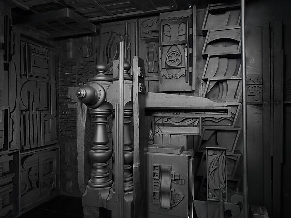 Mrs. N's Palace, Louise Nevelson (American (born Ukraine), Kiev 1899–1988 New York), Painted wood, mirror