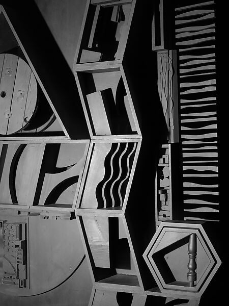 Mrs. N's Palace, Louise Nevelson (American (born Ukraine), Kiev 1899–1988 New York), Painted wood, mirror