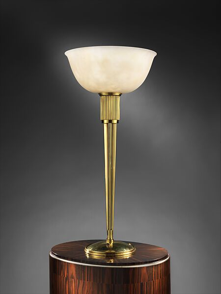 Lamp, Emile-Jacques Ruhlmann (French, Paris 1879–1933 Paris), Gilt bronze and alabaster 