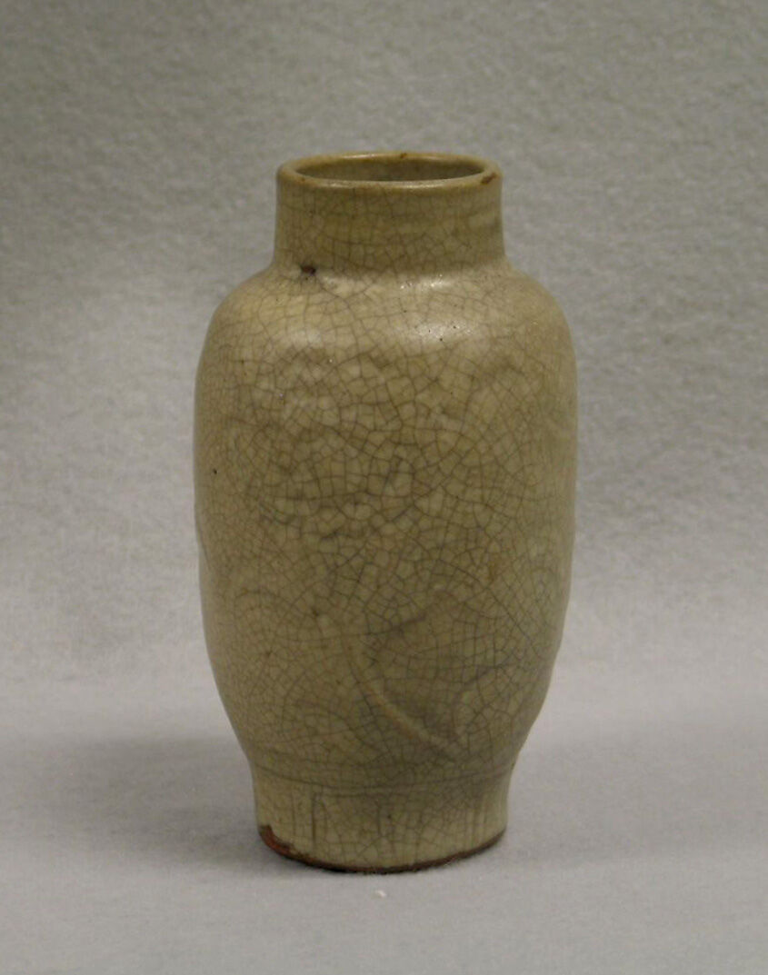 Jar with flowers, Stoneware with incised decoration under celadon glaze (Longquan ware), China