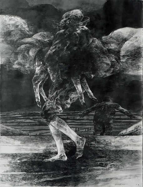 The Storm, Sidney Goodman (American, Philadelphia, Pennsylvania 1936–2013 Philadelphia, Pennsylvania), Ink on paper 