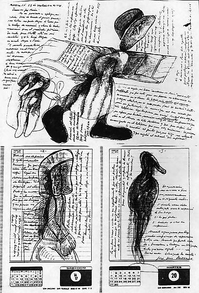 Hallucinations, José Luis Cuevas (Mexican, Mexico City 1934–2017 Mexico City), Ink and watercolor on paper 