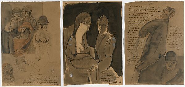 Regarding an Outrage, José Luis Cuevas (Mexican, Mexico City 1934–2017 Mexico City), Pen and ink, wash, and watercolor on paper