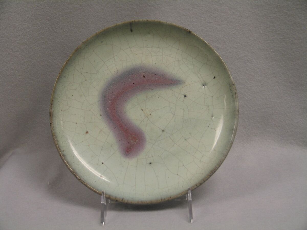 Saucer, Stoneware with splashed glaze (Jun ware), China 