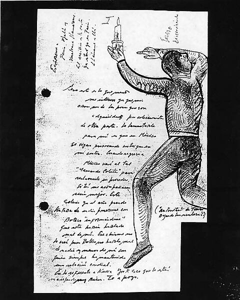 Ascending Bull-Fighter/Descending Bull-Fighter, José Luis Cuevas (Mexican, Mexico City 1934–2017 Mexico City), Watercolor, ink and graphite paper 