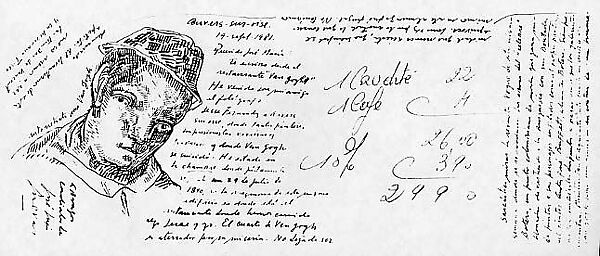The Poverty of Van Gogh, José Luis Cuevas (Mexican, Mexico City 1934–2017 Mexico City), Ink and graphite on paper 