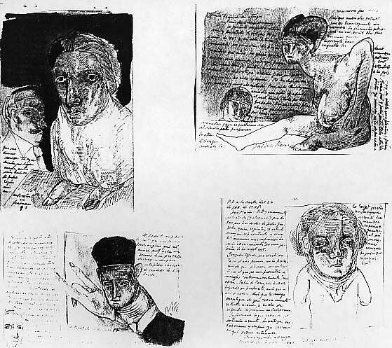 Self-Portraits and Phenomena, José Luis Cuevas (Mexican, Mexico City 1934–2017 Mexico City), Ink and wash on paper 