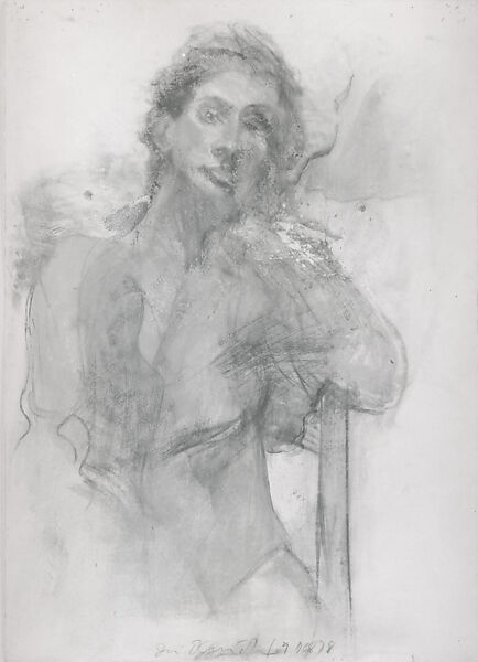 Nancy's Portrait, Jim Dine (American, born Cincinnati, Ohio, 1935), Pastel and ink wash on paper 