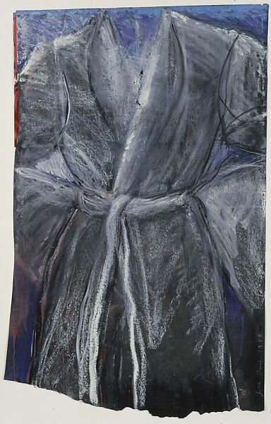 The Robe, Jim Dine (American, born Cincinnati, Ohio, 1935), Oil, oil pastel, charcoal, cut and pasted paper on paper 