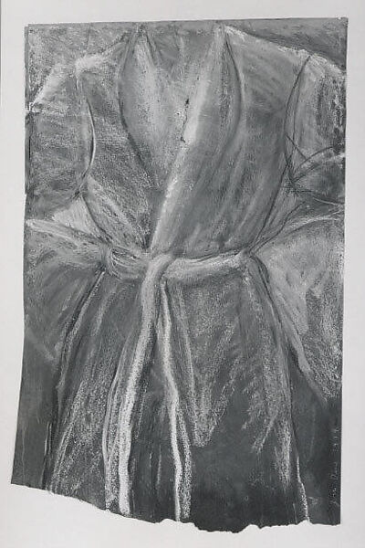 The Robe, Jim Dine (American, born Cincinnati, Ohio, 1935), Oil paint, oil pastel, charcoal, and cut and pasted paper on paper
