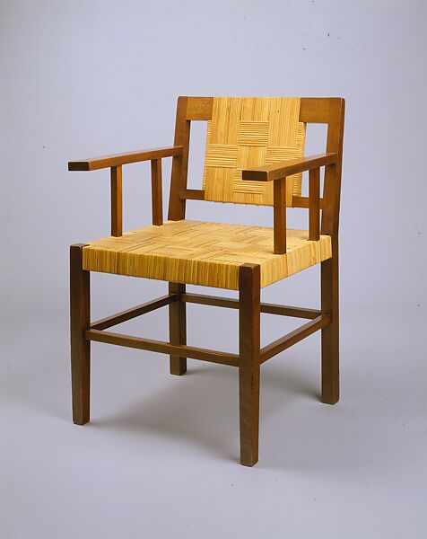 Armchair, Francis Jourdain (French, Paris 1876–1958 Paris), Mahogany, split cane 