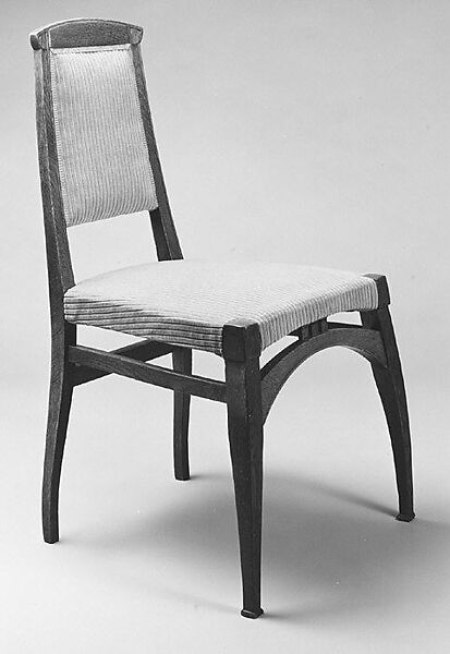 Side chair, Henry van de Velde (Belgian, Antwerp 1863–1957 Zurich), Oak, upholstery 