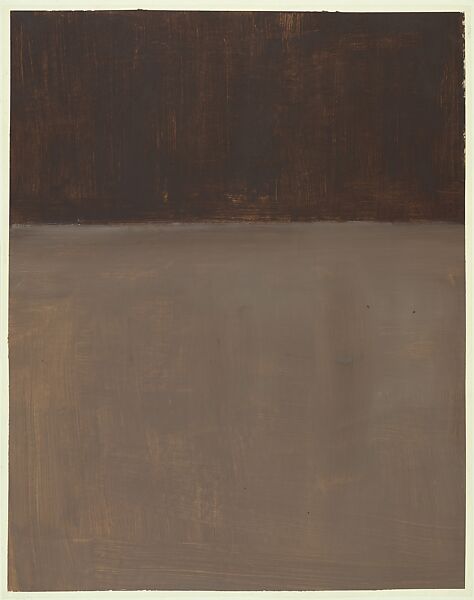 Untitled (Brown and Gray), Mark Rothko (American (born Russia, now Latvia), Dvinsk 1903–1970 New York), Acrylic on paper 