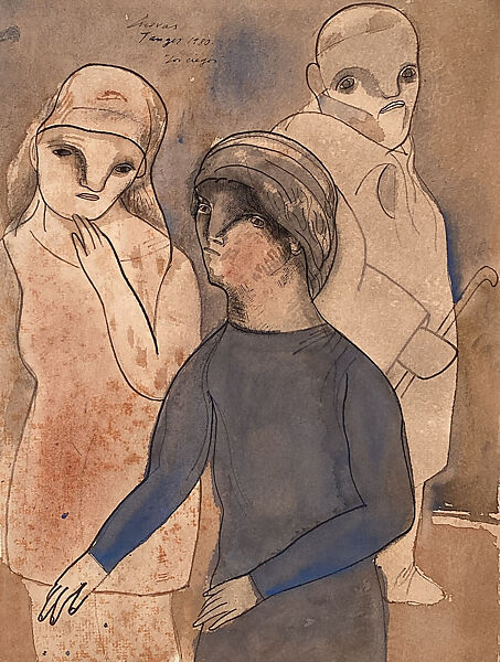 The Swans, José Luis Cuevas (Mexican, Mexico City 1934–2017 Mexico City), Watercolor, ink, and graphite on paper 