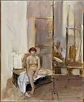 Sitting Nude and Reflected Painter (Self-Portrait)