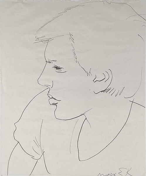 Portrait of Mark, Ellsworth Kelly (American, Newburgh, New York 1923–2015 Spencertown, New York), Graphite on paper 