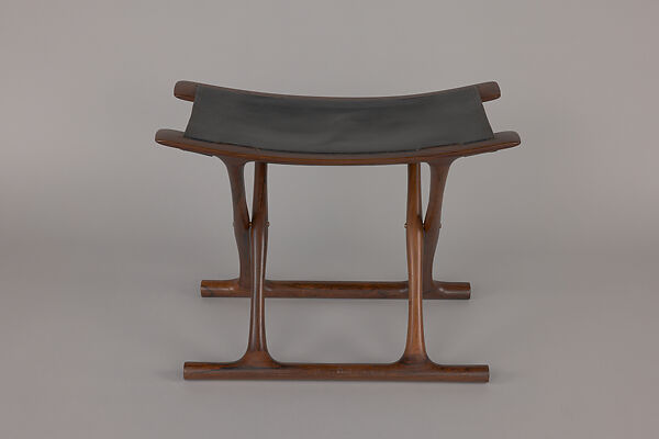 Folding Stool, Ole Wauscher (Danish, Frederiksberg 1903–1985 Charlottenlund), Rosewood and goat skin