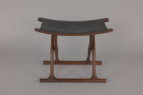 Folding Stool, Ole Wauscher (Danish, Frederiksberg 1903–1985 Charlottenlund), Rosewood and goat skin