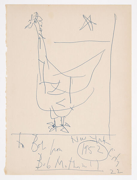 Untitled, Robert Motherwell (American, Aberdeen, Washington 1915–1991 Provincetown, Massachusetts), Ballpoint pen on paper 