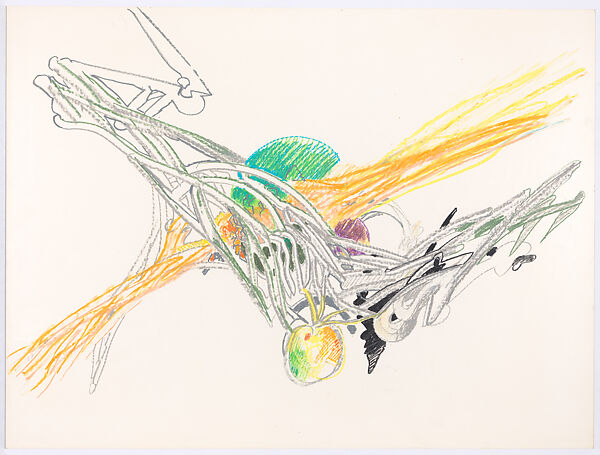 Untitled, Richard Hunt (American, born Chicago, Illinois, 1935), Graphite and crayon on paper 