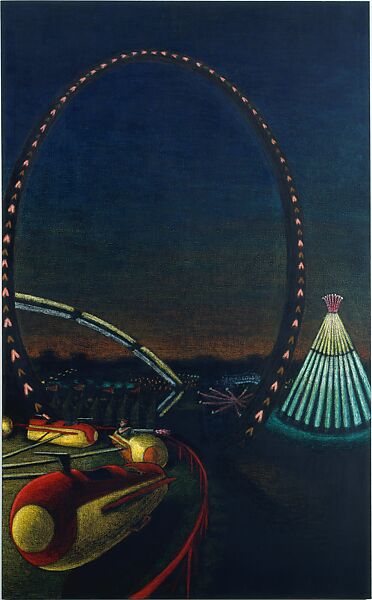 Big Oval, Jane Dickson (American, born Chicago, Illinois, 1952), Oilstick on canvas 