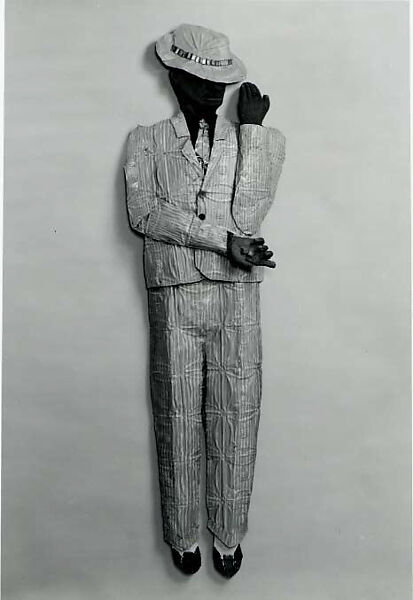 Tinto en Tando y Suta, Alison Saar (American, born Los Angeles, California, 1956), Painted tin, cement, wood, plastic dice and ring