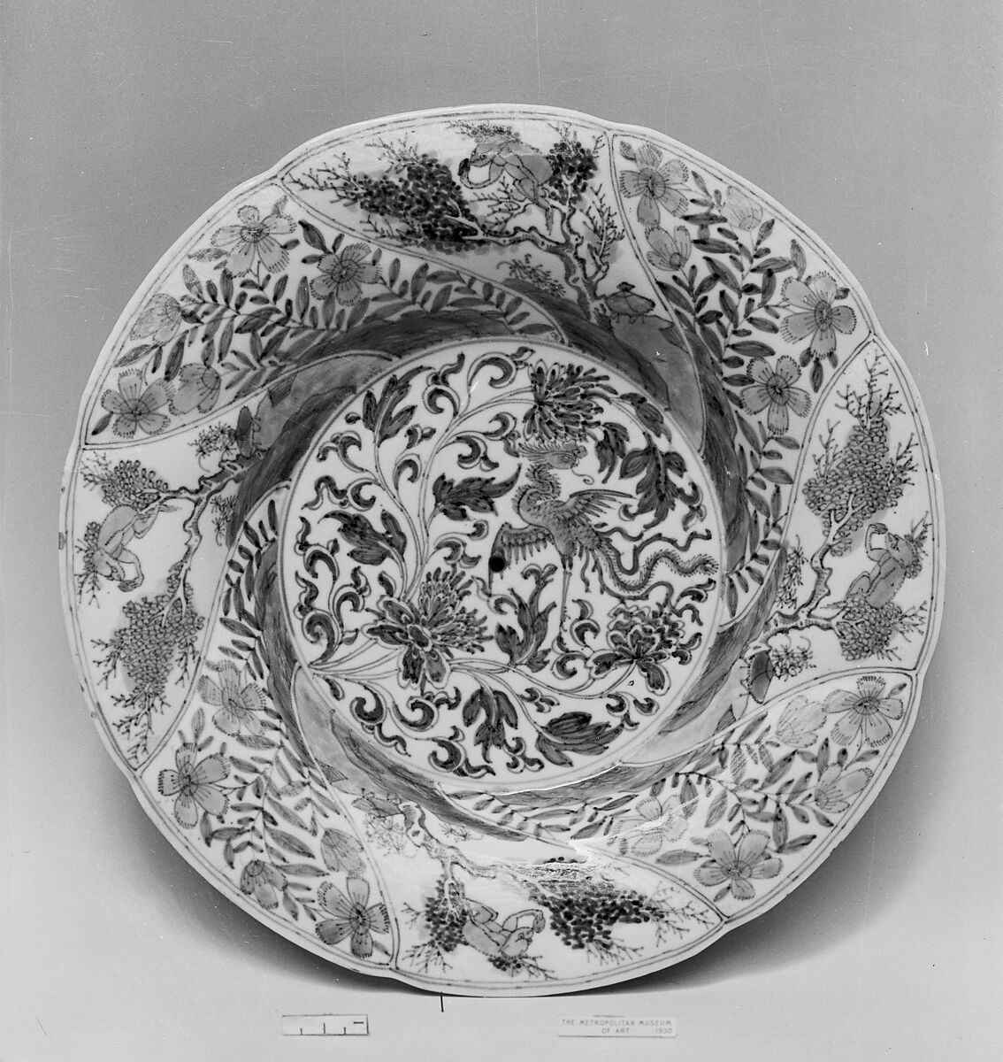 Plate, Porcelain decorated in underglaze blue, China 