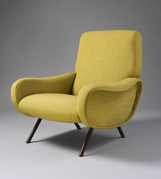 "Lady" Armchair, Marco Zanuso (Italian, Milan 1916–2001 Milan), Metal legs and upholstered foam rubber 